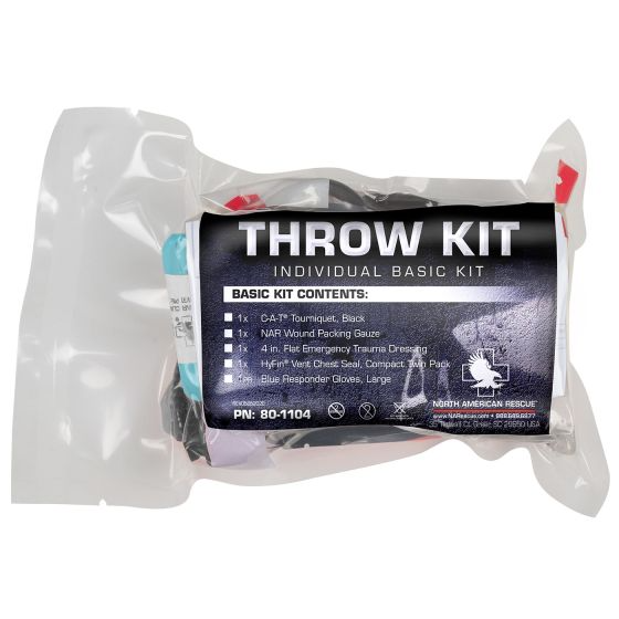 Basic Individual Throw Kit w/ Wound Packing Gauze | NAR-80-1104