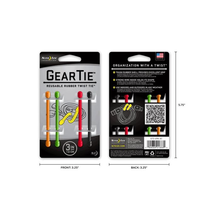 Gear Tie Reusable Rubber Twist Tie