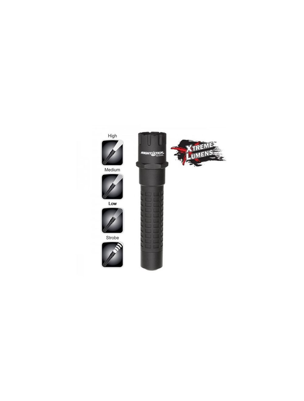 Xtreme Lumens Polymer Multi-Function Rechargeable Tactical Flashlight with AC/DC Power Supply