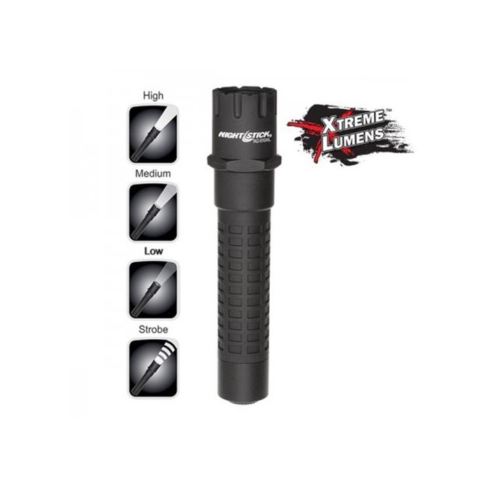 Xtreme Lumens Polymer Multi-Function Rechargeable Tactical Flashlight with AC/DC Power Supply