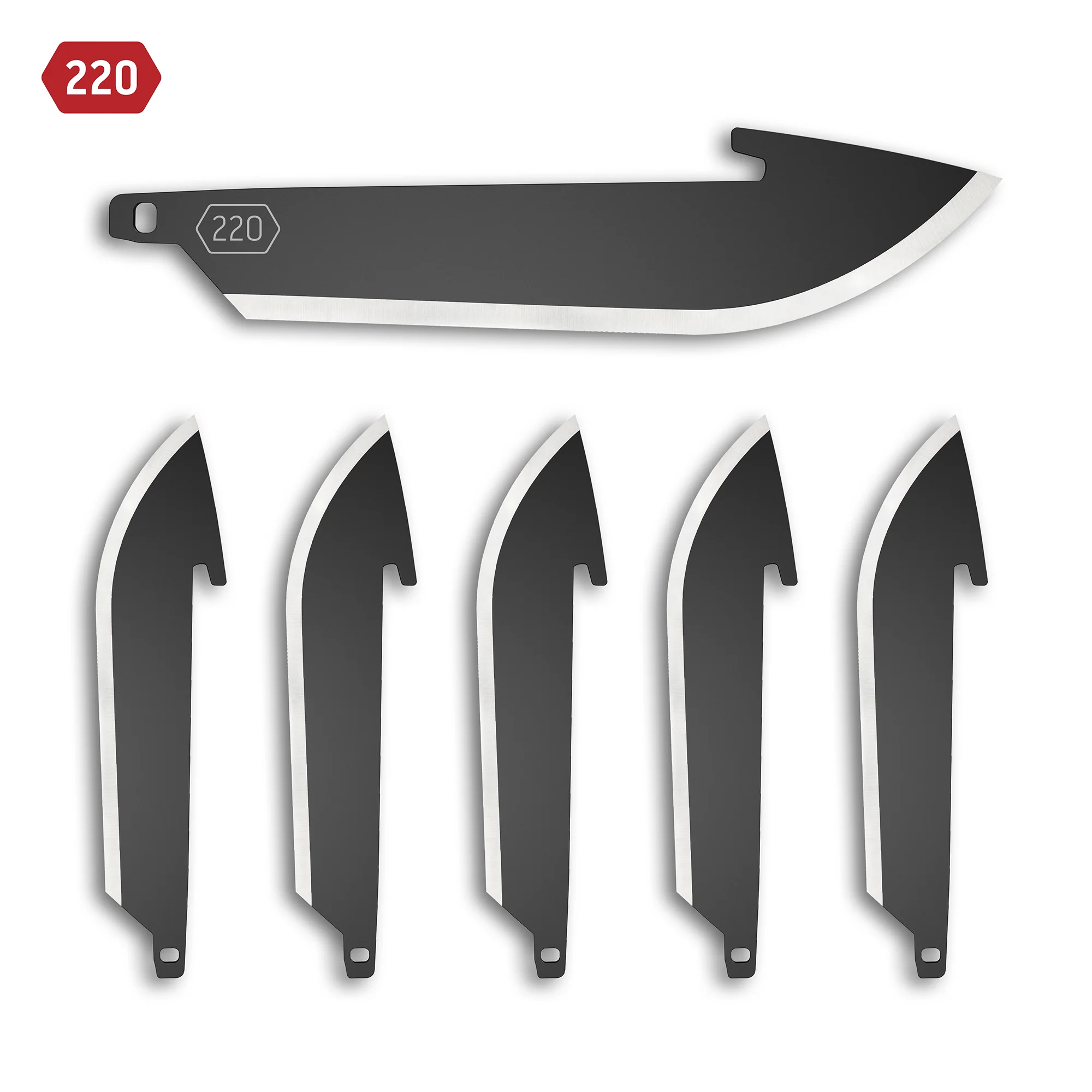 2.2 DROP-POINT BLADE PACK (Black, 6 Blades) | OE-RR22K-6C