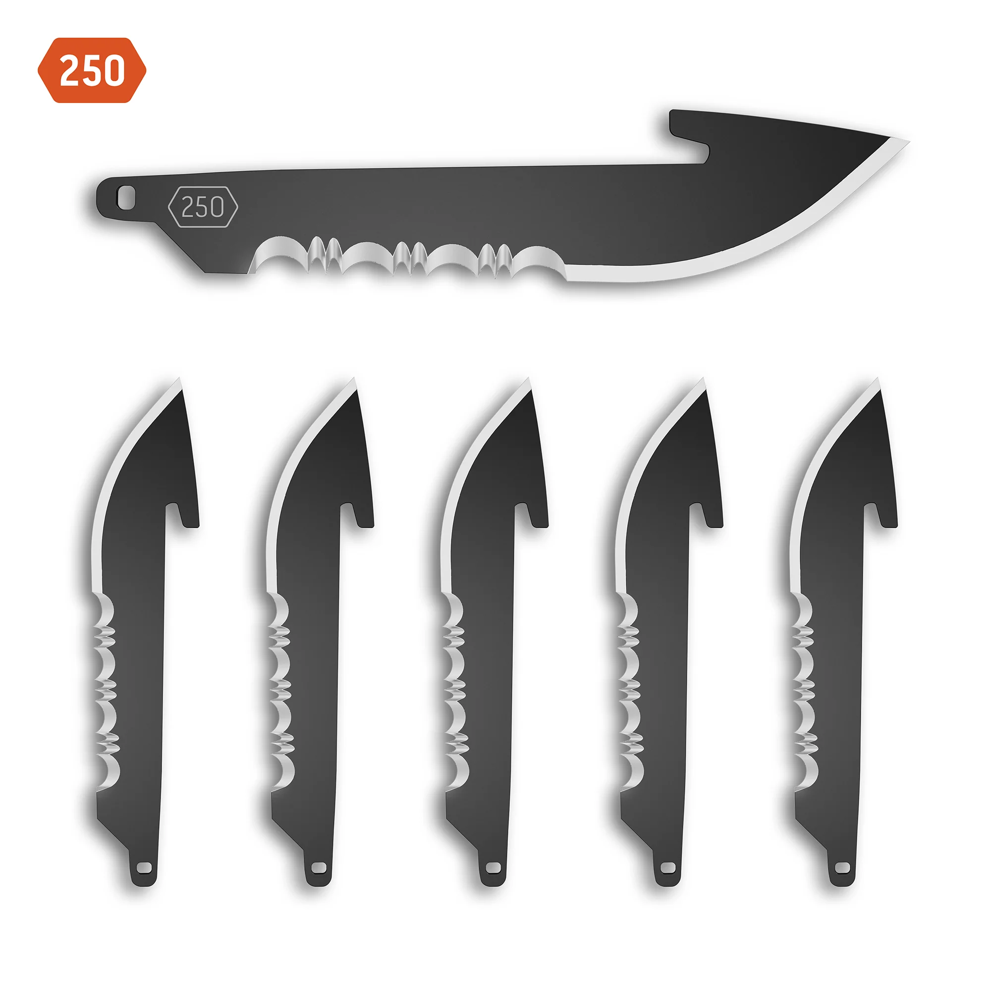 2.5 UTILITY W/ SERRATIONS BLADE PACK (6 Blades) | OE-RRUS25-6C