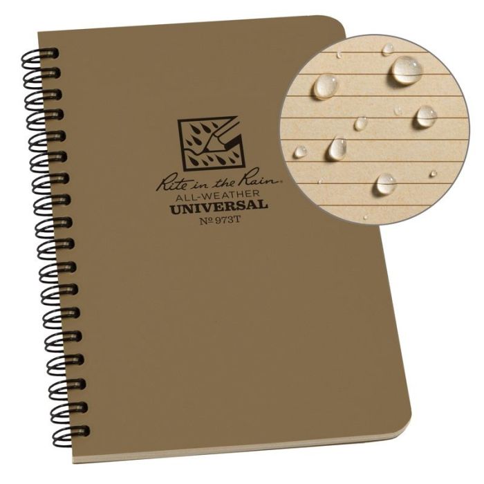 Universal Side Spiral Notebook - Tan