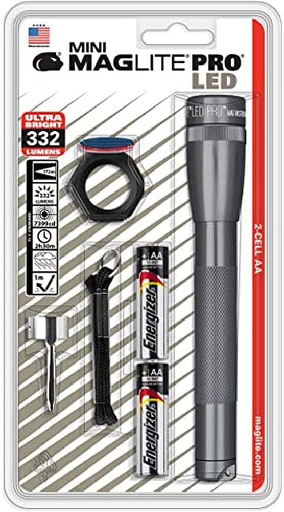 Mini Maglite Pro 2 AA-Cell LED Flashlight Combo Pack | MAG-SP2PCOMBO