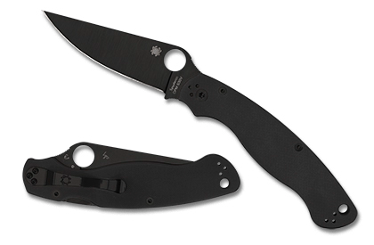 Military 2 Black G-10 Black Blade | SPY-C36GPBK2