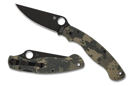 Military 2 Camo G-10 Black Blade | SPY-C36GPCMOBK2