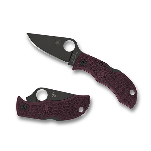 SP Manbug Burgandy Lightweight CTS-PD#1 Black Blade PlainEdge | SPY-MBBGBKP