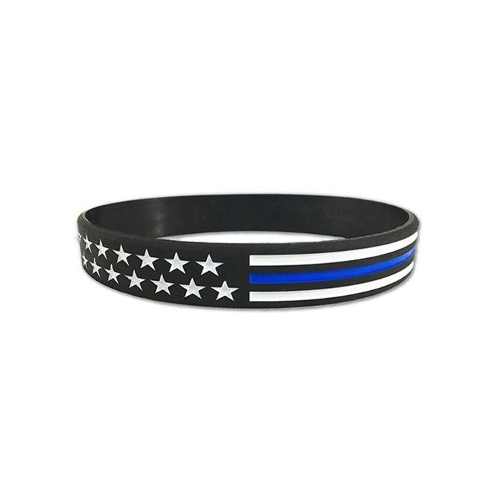 Thin Blue Line American Flag Bracelet