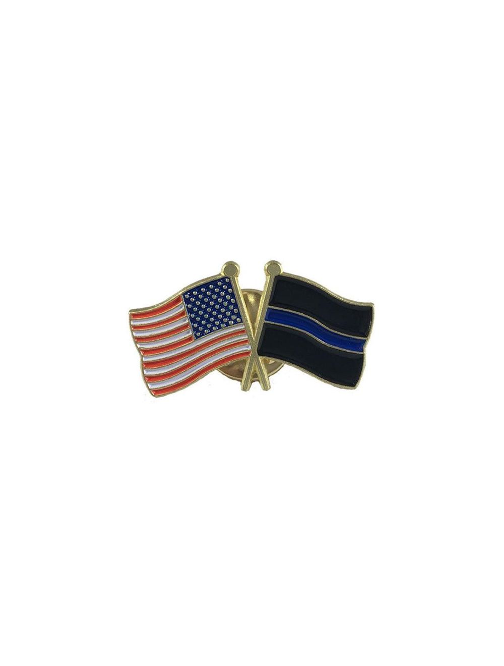 Thin Blue Line (Black Background) and American Pin, Combination
