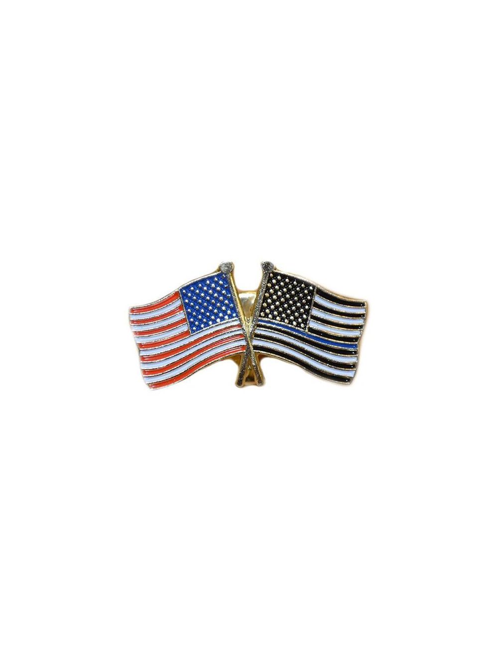 Thin Blue Line American Flag and American Flag Pin