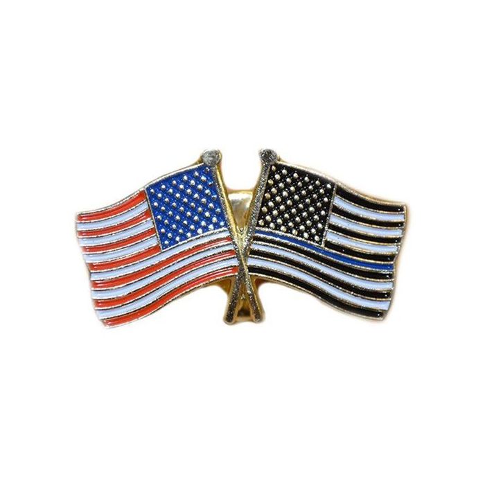 Thin Blue Line American Flag and American Flag Pin