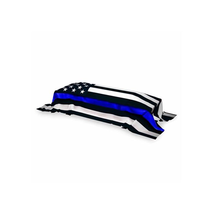 Durasleek Thin Blue Line American Flag, Sewn & Embroidered