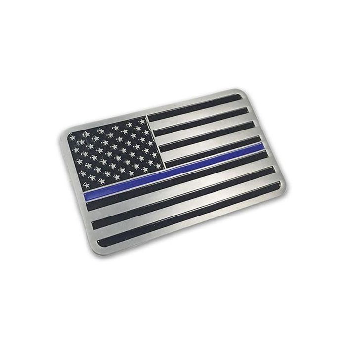 Vehicle Emblem - Thin Blue Line American Flag