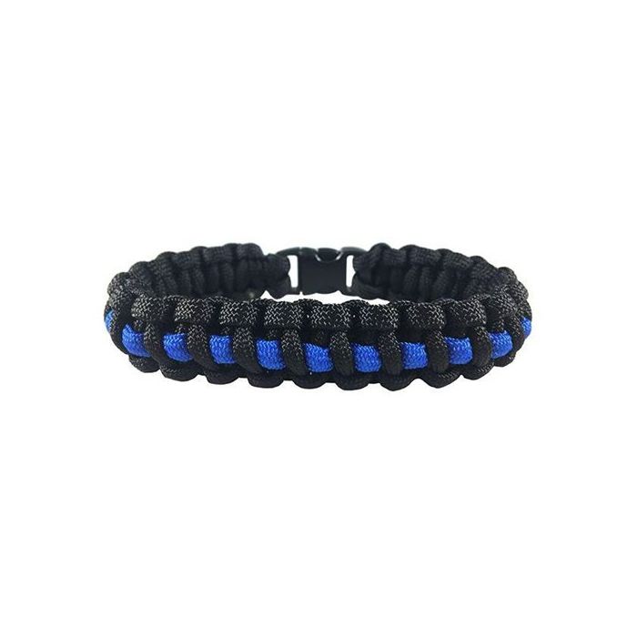 Paracord Survival Bracelet, Thin Blue Line