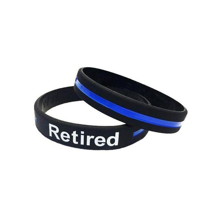 Retired - Thin Blue Line Silicone Bracelet