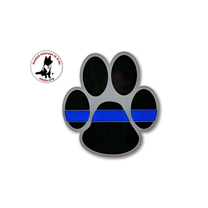 Thin Blue Line Paw Sticker, 3 x 3.5 Inches