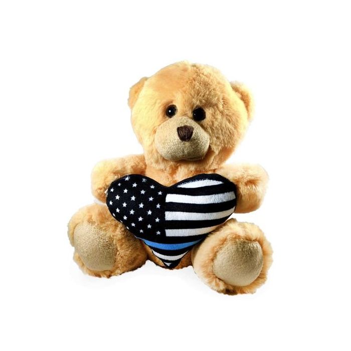 Teddy Bear - Thin Blue Line Heart