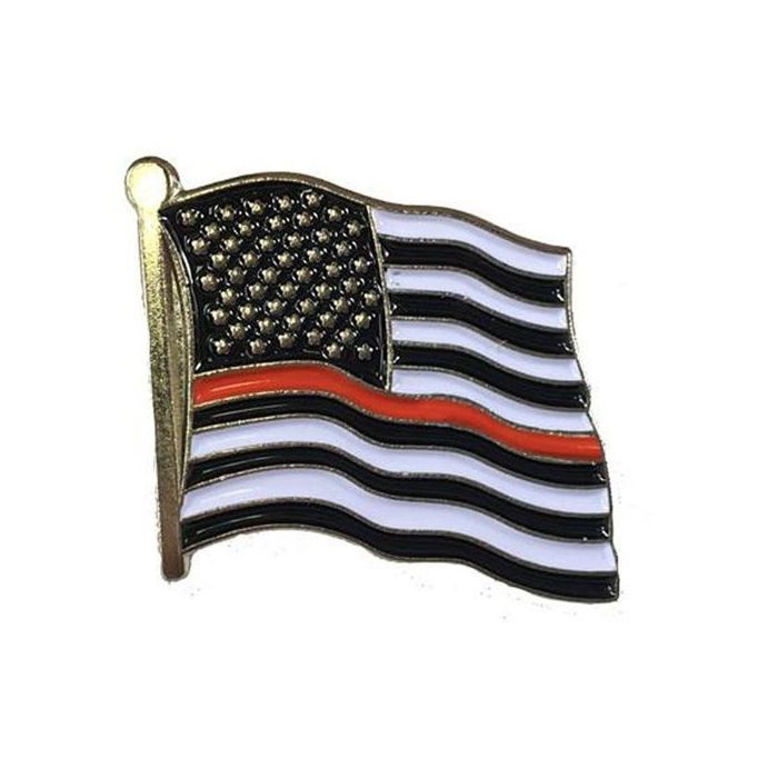 Thin Red Line American Flag Pin