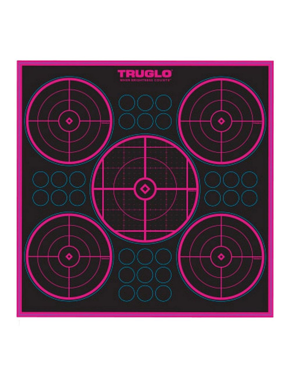 Target Pink 5-Bull 12'' x 12'' - 6 Pack