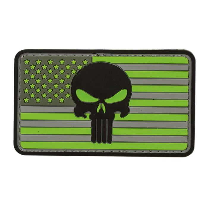 Punisher Flag - (Hi-Viz Green & Gray)