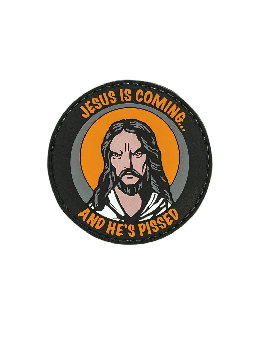 Jesus Is Coming And He'S Pissed Rubber Patch (2.5)