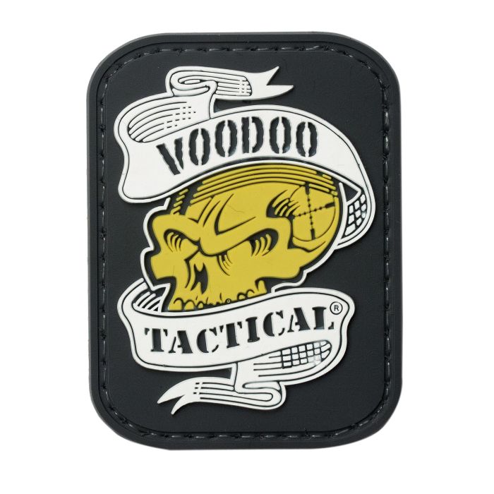 Voodoo Skull With Ribbon Rubber Patch