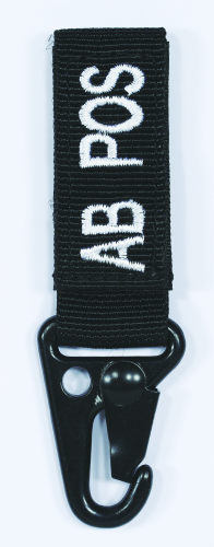 Embroidered Blood Type Tags (AB+) | 20-9728