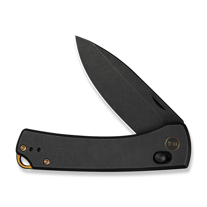 WEKNIFE Nightblade Crossbar Lock Knife Black Titanium Handle (2.98"" Black Stonewashed CPM 20CV Blade) WE22046-1 | WE-WE22046-1